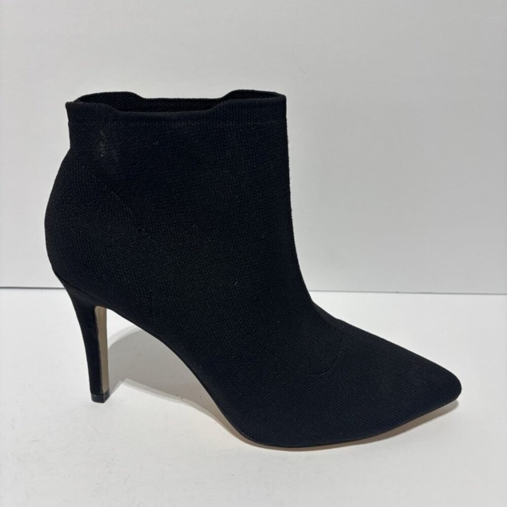Cushionaire Womenβs Genie Knit Black Ankle Booties, Size 11 M
